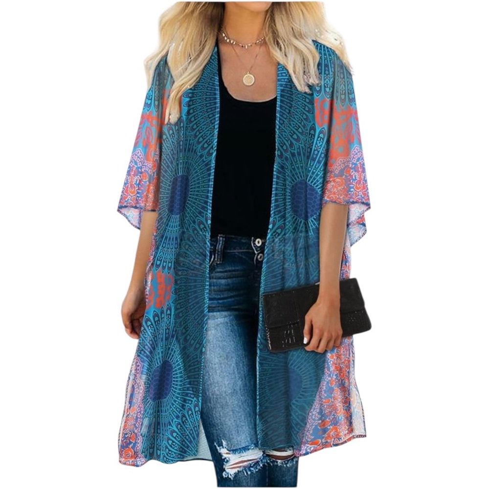Boho Swim Coverup One Size - Picture 3 of 5